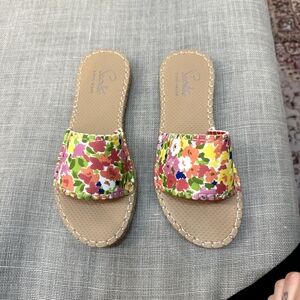 Colorful Floral Slide Sandals